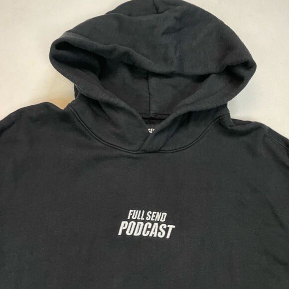 Full Send Podcast Nelk Boys Pullover Hoodie Men Medium Black - Picture 2 of 5